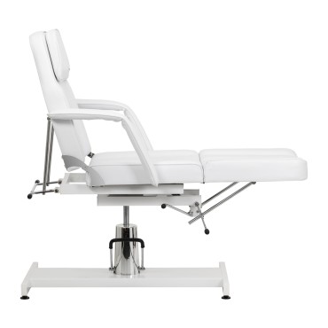 Fauteuil cosmétique hydraulique Sillon 210 avec fonction berceau blanc — vue latérale