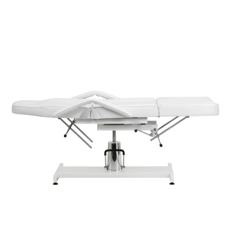 Poltrona cosmetica idraulica Sillon 210 con culla bianca — vista laterale