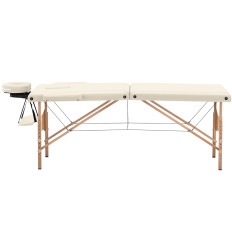 Mesa de masaje de mesa de madera portátil plegable toulouse beige hasta 227 kg beige