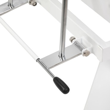 Poltrona cosmetica idraulica Sillon 210 con culla bianca — primo piano della maniglia