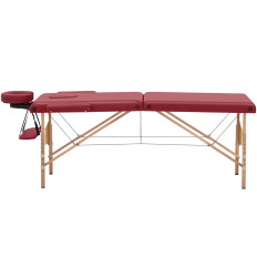 BAKA FÖR MASSAGE BED Trä bärbar vikning Toulouse röd till 227 kg röd