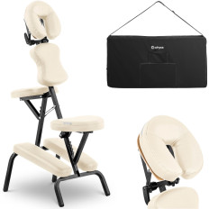 Massage stol Portable vikning Montpellier beige upp till 130 kg beige
