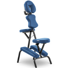 Chaise de massage pour tatouage portable pliable Montpellier Blue jusqu'à 130 kg bleue