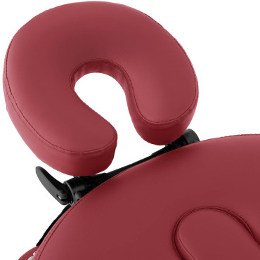 Masāžas gultas pārnēsājamais locīšana ar koka rāmi Colmar Red līdz 227 kg sarkanā krāsā