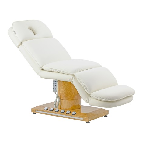 Elektrische cosmetische stoel Sillon Cloud 3 motoren crème — zijaanzicht