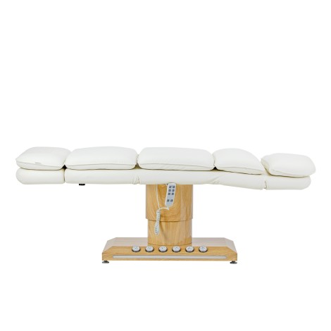 Poltrona estetica elettrica Sillon Cloud 3 motori crema — vista laterale
