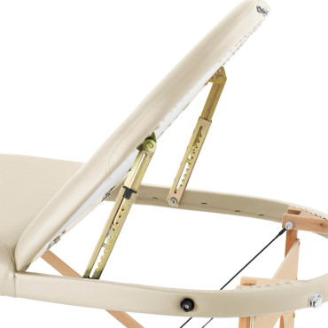 Masaža posteljna prenosna postelja, ki se zloži z lesenim okvirjem Colmar Beige na 227 kg Beige
