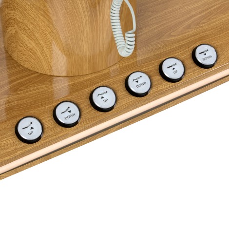 Fauteuil cosmétique électrique Sillon Cloud 3 moteurs crème — gros plan commandes