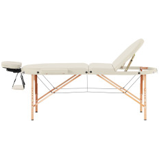 Massage bed draagbare bed vouwen met een houten frame Colmar beige tot 227 kg beige
