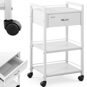 Cosmético helder familited dedo 1 gaveta 3 prateleiras 47,5 x 40 x 85.5cm branco
