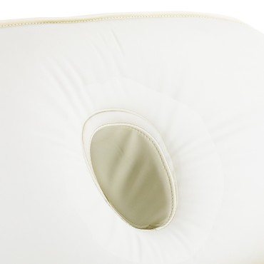 Elektrischer Kosmetikstuhl Sillon Cloud 3 Motoren Creme — Detailaufnahme Sitz