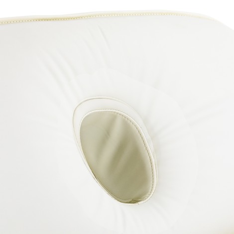 Elektrischer Kosmetikstuhl Sillon Cloud 3 Motoren Creme — Detailaufnahme Sitz
