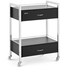 Trolejley kadeřnictví Pomocník 2 zásuvky 2 police 62 x 38 x 86,5 cm černá