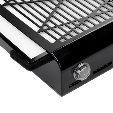 Momo J-23 Kassettensauger Schwarz — Detailaufnahme Bedienelemente