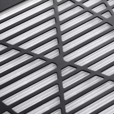 Absorbeur de poussière cassette Momo J-23 noir — gros plan surface