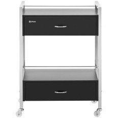 Trolley kappershelper 2 laden 2 planken 62 x 38 x 86,5 cm Zwart