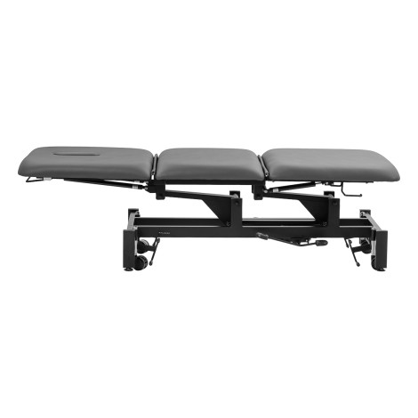 Hydraulische Behandlungsliege BALANCE Solidum 3 für Massage und Physiotherapie, grau — Seitenansicht