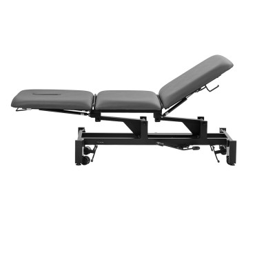 Hydraulische Behandlungsliege BALANCE Solidum 3 für Massage und Physiotherapie, grau — Seitenansicht