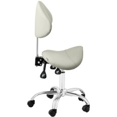 Silla de silla cosmética con respaldo rotatorio, ajustable, mangleim, gris gris