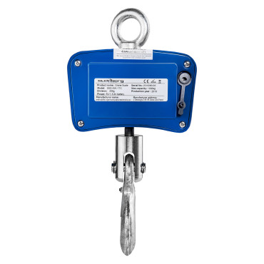 Hakowa-Skala hing an 1 Tonnen SBS-KW-1TC mit 1000kg / 0,2 kg Stromversorgung