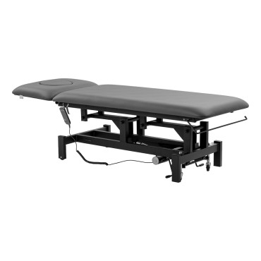 Elektrische revalidatietafel voor massage en fysiotherapie Balance Eso 2 grijs — zijaanzicht