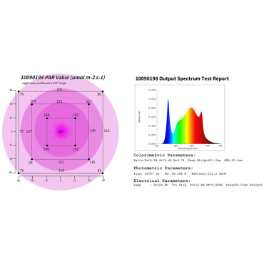 Lampa för växande växttillväxt fullt spektrum 30 x 24 cm 234 LED 110 i silver