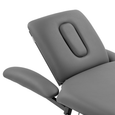 Elektrisk rehabiliteringsbriks til massage og fysioterapi Balance Novus 4 grå — nærbillede af armlæn