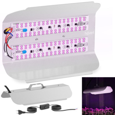 Augimo auginamų augalų lempa Visas spektras 25 x 17 cm 136 LED 100 sidabro