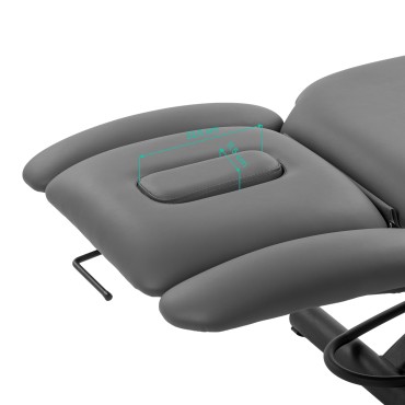 Cama eléctrica de rehabilitación para masaje y fisioterapia Balance Novus 4 gris — detalle del asiento