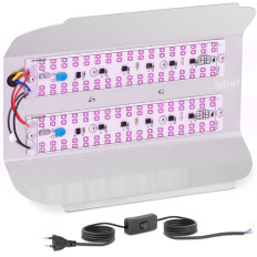Augimo auginamų augalų lempa Visas spektras 25 x 17 cm 136 LED 100 sidabro