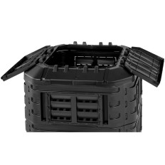 Modulaarinen kompostori orgaaniseen vuotopuutarhaan 93 x 93 x 110 cm 860 l