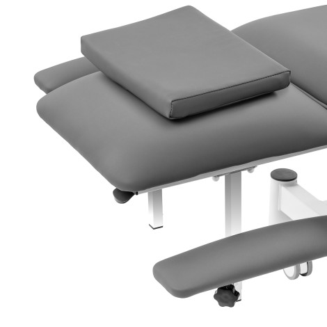 Elektrische Rehabilitatietafel voor Massage en Fysiotherapie Balance Eso Pro grijs — detail zitvlak