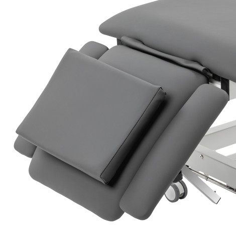 Elektrischer Reha-Tisch für Massage und Physiotherapie Balance Eso Pro grau — Detailaufnahme Sitz