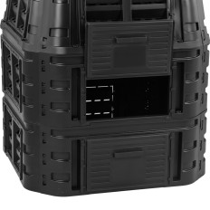 Composteur de jardin pour déchets organiques 90 x 90 x 145 cm 1000 l