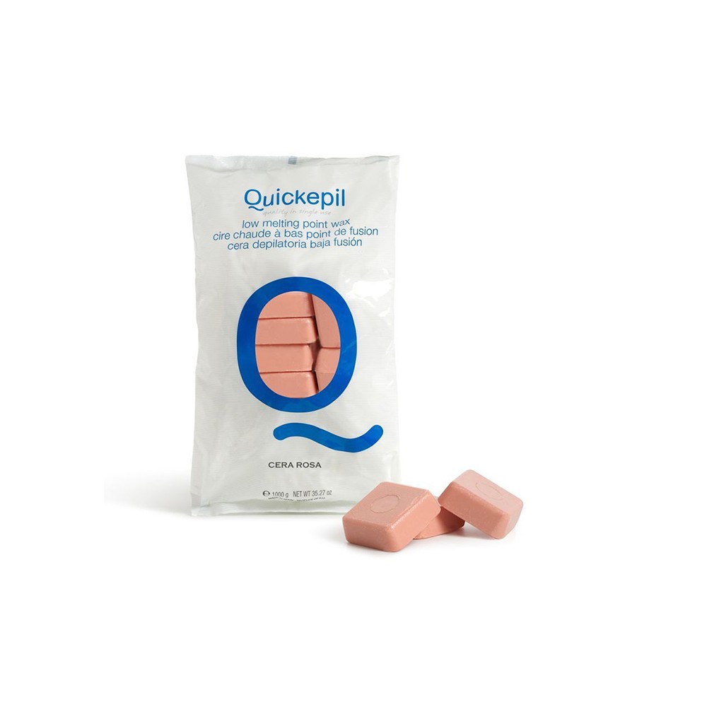 Cera Depilatória Rígida Quickepil Rosa Sem Tiras 1 kg