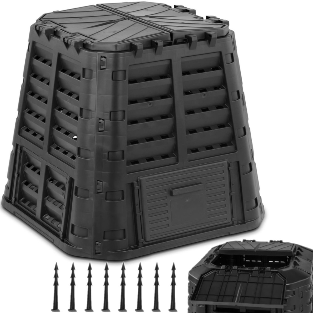 Garden Composter för organiskt avfall 69 x 69 x 82 cm 480 l