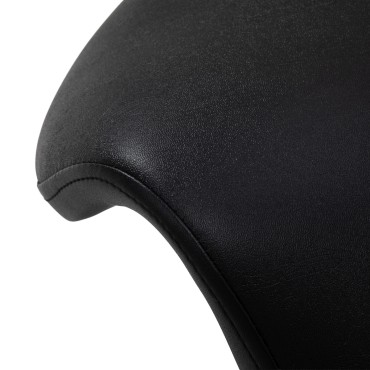 ACTIVESHOP cosmetische kruk 6001 zwart met zwarte basis — detail zitvlak