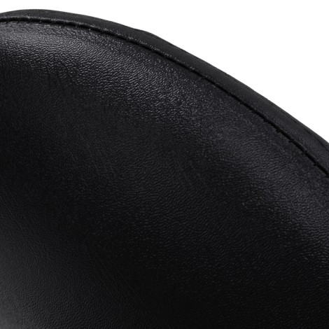 Tabouret cosmétique 6001 noir avec base noire — gros plan dossier