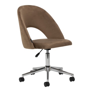 Chaise 4Rico Arco velours marron