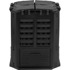 Composter da giardino per rifiuti organici 68 x 68 x 84 cm 360 l