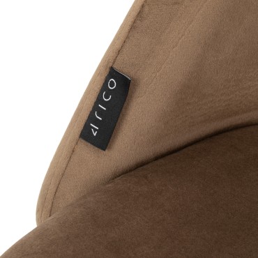 Chaise 4Rico Arco velours marron — gros plan étiquette
