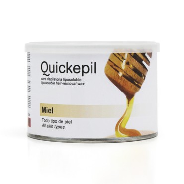 Quickepil depilačný vosk v dóze Honey 400 ml — pohľad spredu