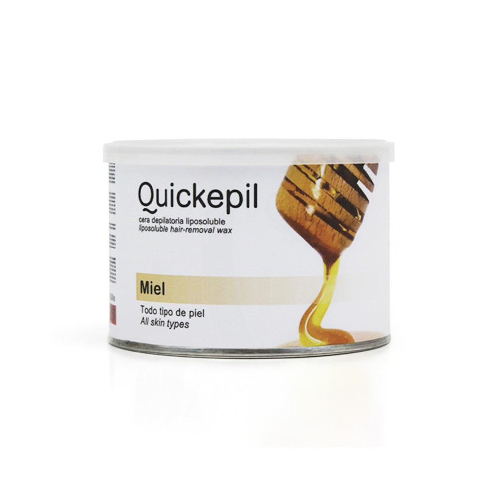 Quickepil hars in blik honing 400ml voor permanente ontharing — vooraanzicht