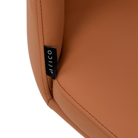 4Rico Modo barstol brun med justerbar højde — nærbillede af sæde