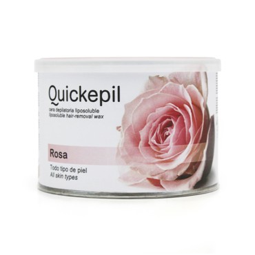 Pot de cire dépilatoire Quickepil, parfum rose, 400 ml — vue de face