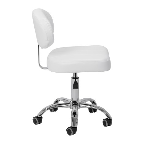 Tabouret cosmétique Giovanni Y08 blanc — vue latérale