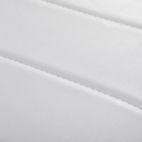 Sgabello cosmetico Giovanni Y08 bianco — primo piano della seduta
