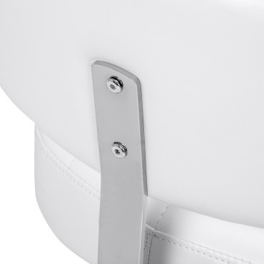 Cosmetic stool Giovanni Y08 fehér — közeli kép a háttámláról