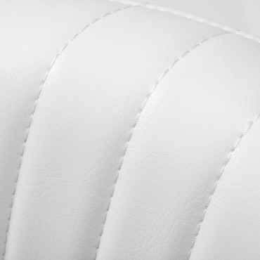 Tabouret cosmétique Giovanni Y08 blanc — gros plan assise