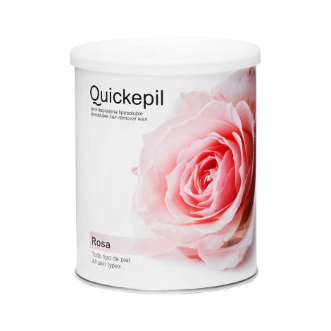 Quickepil depilačný vosk s vôňou ruže 800 ml — pohľad spredu